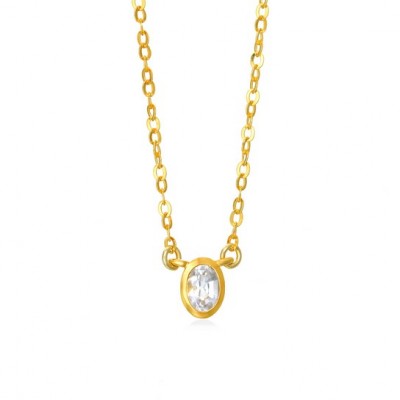 Almagest Oval Gold Plated Pendant