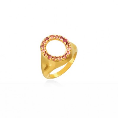 Chevalier gold plated silver ring