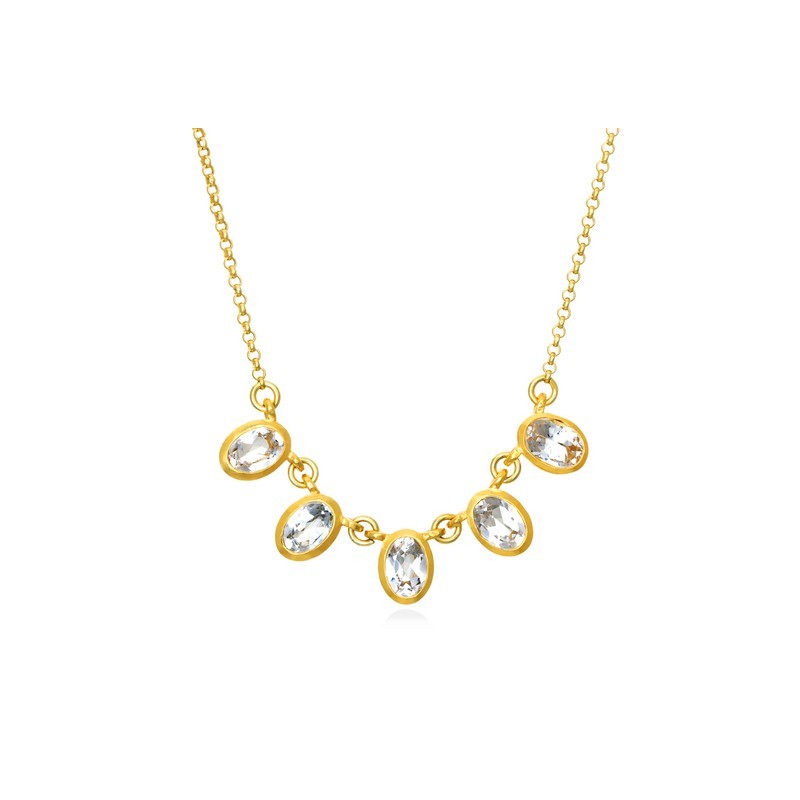 Almagest Oval Gold Plated Necklace KOLIE