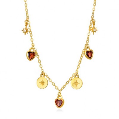 Almagest gold plated  silver necklace