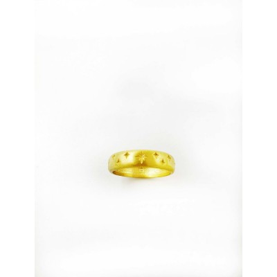 Almagest silver gold plated ring