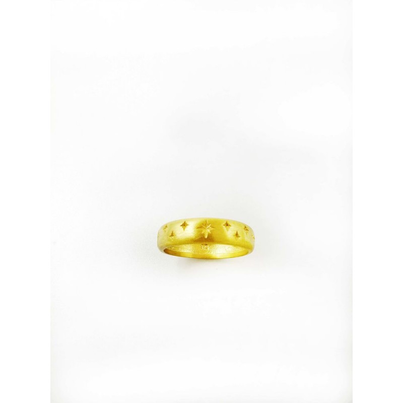 Almagest silver gold plated ring DAXTYLIDI