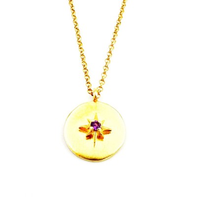 Almagest silver gold plated pendant