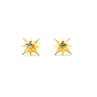 Almagest silver gold plated earrings