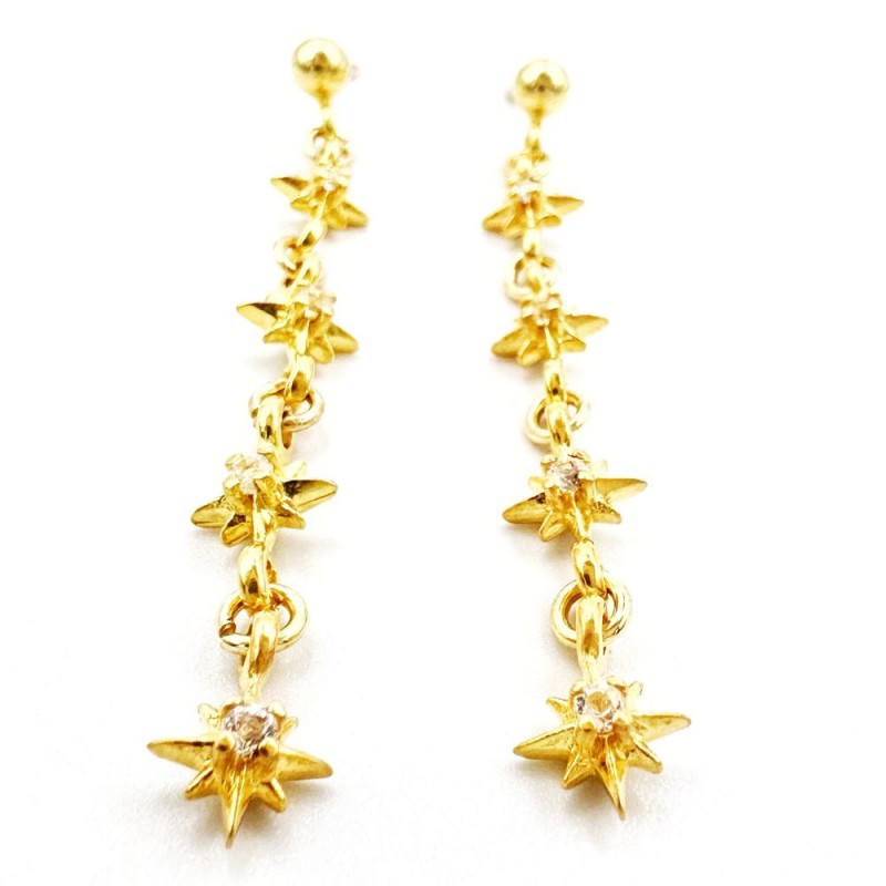 Almagest silver gold plated earrings SKOULARIKIA