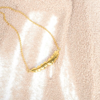Seaweed Gold Plated Silver 925 Necklace 