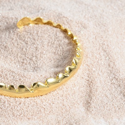 Seaweed Gold Plated Silver 925 Cuff