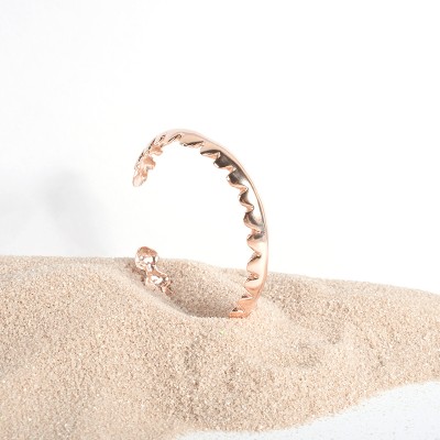 Seaweed Rose Gold Plated Silver 925 Cuff
